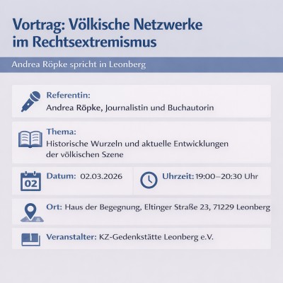 Vortrag in Leonberg beleuchtet völkische Netzwerke im Rechtsextremismus